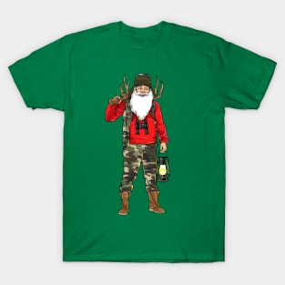 Hunter Hunting Santa Claus Hunt Merry Christmas T-Shirt